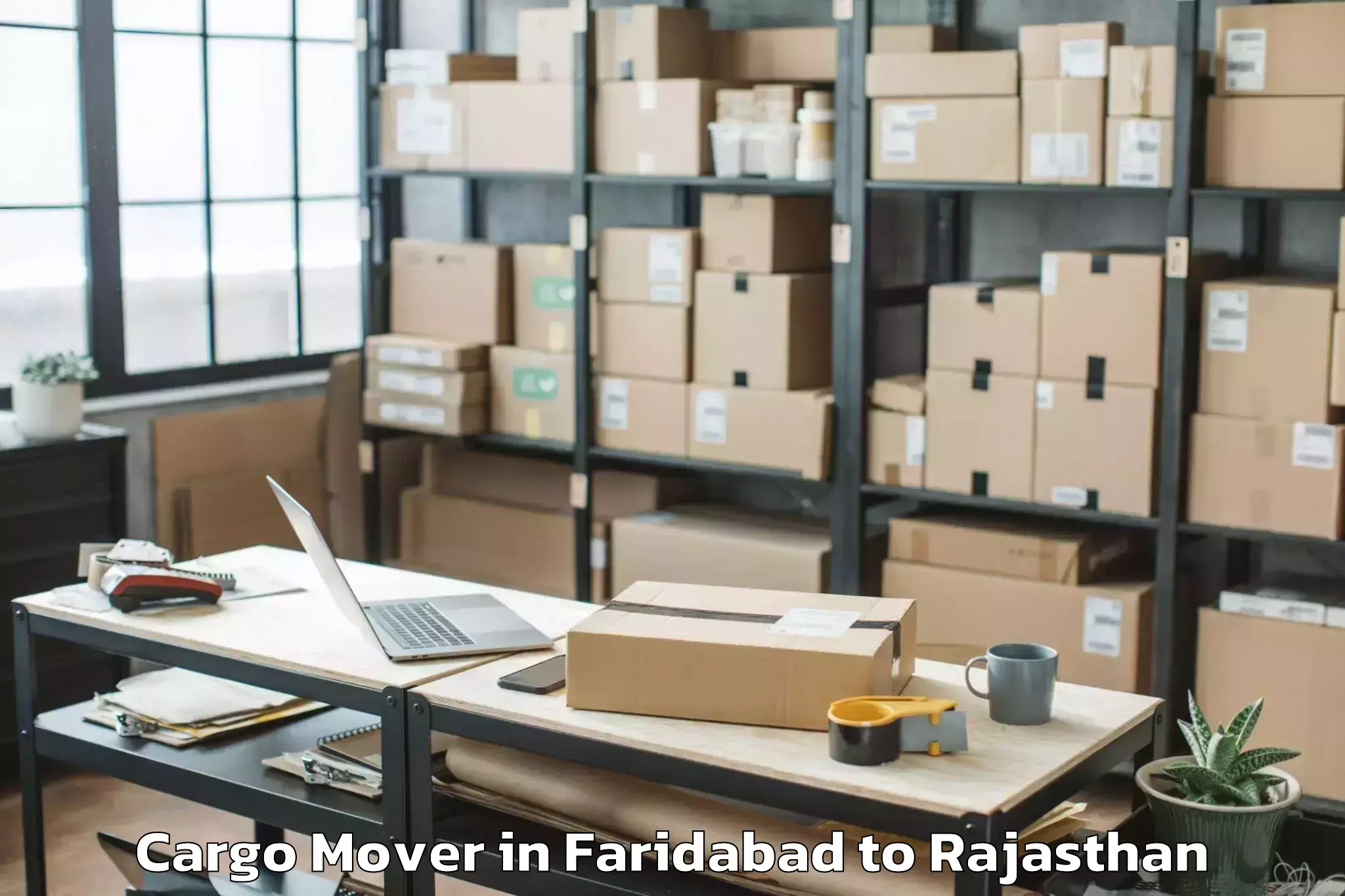 Get Faridabad to Sangam University Bhilwara Cargo Mover